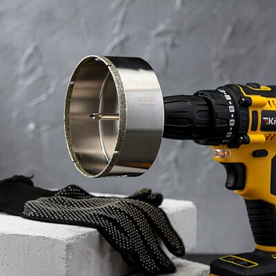 Kranz KR-92-0021 Коронка алмазная 100мм по керамограниту с центровочным сверлом KRANZ