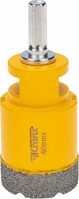 Kranz KR-92-1019 Коронка алмазная профессиональная по керамограниту и железобетону М14, вакуумное спекание, 40мм, для УШМ KRANZ