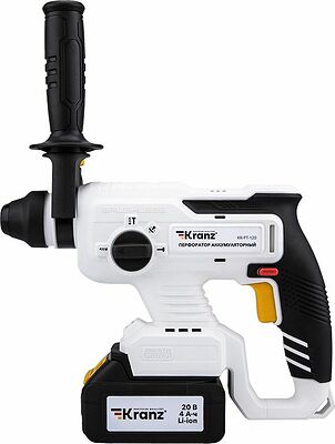 Kranz KR-PT-120 Перфоратор аккумуляторный, SDS-plus, 2,2Дж, 1х4Ач, в кейсе KRANZ