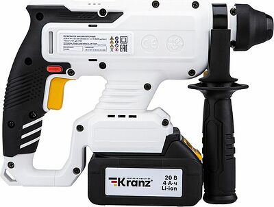 Kranz KR-PT-120 Перфоратор аккумуляторный, SDS-plus, 2,2Дж, 1х4Ач, в кейсе KRANZ