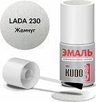 KUDO KU-70230 автоэмаль ремонтная с кисточкой LADA 230 «Жемчуг» (металлик), 15 мл