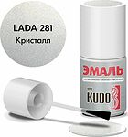KUDO KU-70281 автоэмаль ремонтная с кисточкой LADA 281 «Кристалл» (металлик), 15 мл