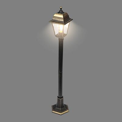 LAMPER 602-300 Светильник садово-парковый НТУ 04-60-002 У1 quot;Оскар 4 quot;, столб, черный под бронзу, стекло прозрачное, четырехгранный, под лампу Е27 LAMPER