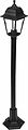 LAMPER 602-301 Светильник садово-парковый НТУ 04-60-002 У1 quot;Оскар 4 quot;, столб, черный, стекло прозрачное, четырехгранный, под лампу Е27 LAMPER