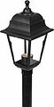 LAMPER 602-301 Светильник садово-парковый НТУ 04-60-002 У1 quot;Оскар 4 quot;, столб, черный, стекло прозрачное, четырехгранный, под лампу Е27 LAMPER