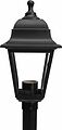 LAMPER 602-301 Светильник садово-парковый НТУ 04-60-002 У1 quot;Оскар 4 quot;, столб, черный, стекло прозрачное, четырехгранный, под лампу Е27 LAMPER