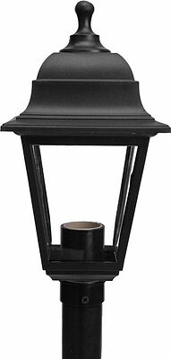 LAMPER 602-301 Светильник садово-парковый НТУ 04-60-002 У1 quot;Оскар 4 quot;, столб, черный, стекло прозрачное, четырехгранный, под лампу Е27 LAMPER