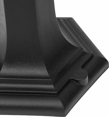 LAMPER 602-301 Светильник садово-парковый НТУ 04-60-002 У1 quot;Оскар 4 quot;, столб, черный, стекло прозрачное, четырехгранный, под лампу Е27 LAMPER