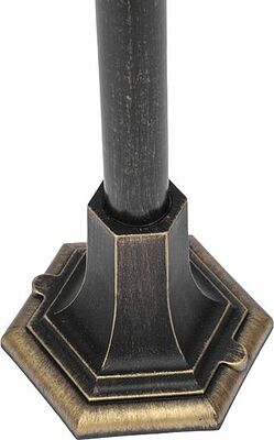 LAMPER 602-302 Светильник садово-парковый НТУ 06-60-002 У1 quot;Оскар 3 quot;, столб, черный под бронзу, пластик (рельеф ромб), шестигранный, под лампу Е27 LAMPER