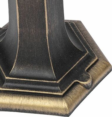 LAMPER 602-302 Светильник садово-парковый НТУ 06-60-002 У1 quot;Оскар 3 quot;, столб, черный под бронзу, пластик (рельеф ромб), шестигранный, под лампу Е27 LAMPER