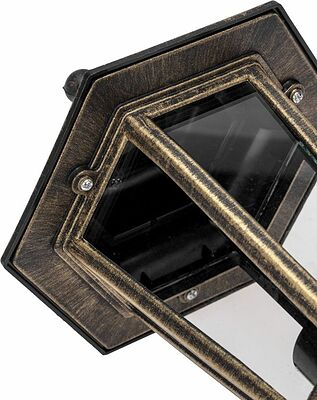 LAMPER 602-304 Светильник садово-парковый НТУ 06-60-001 У1 quot;Оскар 1 quot;, столб малый, черный под бронзу, стекло прозрачное, шестигранный, под лампу Е27 LAMPER