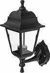 LAMPER 602-305 Светильник садово-парковый НБУ 04-60-001 У1 quot;Леда quot;, настенный, черный, стекло прозрачное, четырехгранный, под лампу Е27 LAMPER