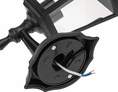 LAMPER 602-305 Светильник садово-парковый НБУ 04-60-001 У1 quot;Леда quot;, настенный, черный, стекло прозрачное, четырехгранный, под лампу Е27 LAMPER