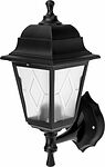 LAMPER 602-307 Светильник садово-парковый НБУ 04-60-001 У1 quot;Леда quot;, настенный, черный, пластик (рельеф ромб), четырехгранный, под лампу Е27 LAMPER
