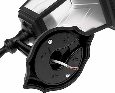 LAMPER 602-307 Светильник садово-парковый НБУ 04-60-001 У1 quot;Леда quot;, настенный, черный, пластик (рельеф ромб), четырехгранный, под лампу Е27 LAMPER