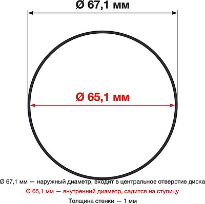 LS Slik Кольцо установочное LS (ABS, 67,1/65,1 )