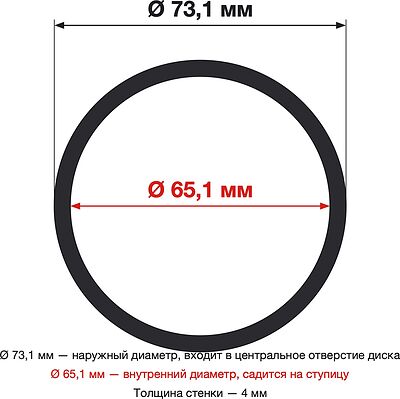 LS Slik Кольцо установочное LS (ABS, 73,1/65,1 )