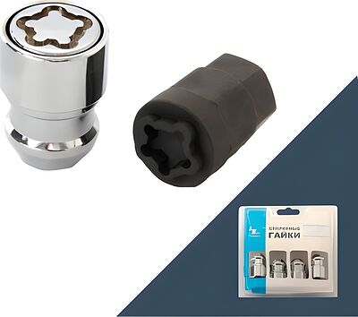 LS Гайка секретная M12x1,5 (36), конус, закрытая, 4+2 ключа, CH, 59700SP S033052