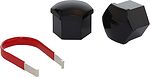 LS Комплект пластиковых колпачков hex17, blister 20+1, BLACK, JN-9566 LS S034619