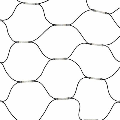 NEON-NIGHT 217-126 Гирлянда светодиодная Сеть 2x3м 432 LED ТЕПЛЫЙ БЕЛЫЙ черный каучук IP67 постоянное свечение 230В блок в комплекте NEON-NIGHT 