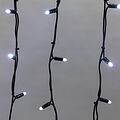 NEON-NIGHT 255-245 Гирлянда светодиодная Бахрома (Айсикл) 5,6x0,9м 240 LED БЕЛЫЙ черный каучук 3,3мм IP67 постоянное свечение 230В нужен блок 315-000 NEON-NIGHT
