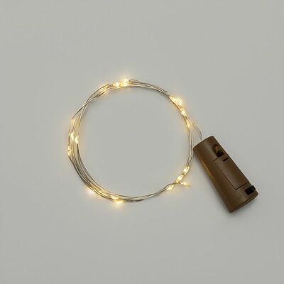 NEON-NIGHT 302-026 Гирлянда светодиодная Роса с пробкой 2м, 20LED, ТЕПЛЫЙ БЕЛЫЙ, IP20, 3хLR44 в комплекте NEON-NIGHT
