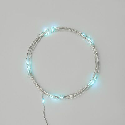 NEON-NIGHT 303-003 Гирлянда светодиодная Роса 2м, 20LED, ГОЛУБОЙ, IP20, тонкий батарейный блок, 2хCR2032 в комплекте NEON-NIGHT