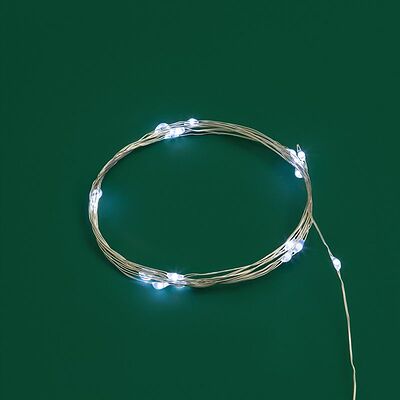 NEON-NIGHT 303-005 Гирлянда светодиодная Роса 2м, 20LED, БЕЛЫЙ, IP20, тонкий батарейный блок, 2хCR2032 в комплекте NEON-NIGHT
