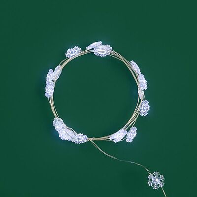 NEON-NIGHT 303-010 Гирлянда светодиодная Снежинки, 2м, 20LED, БЕЛЫЙ, IP20, 2хCR2032 в комплекте NEON-NIGHT