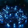 NEON-NIGHT 303-023 Гирлянда Твинкл Лайт 6 м, темно-зеленый ПВХ, 40 LED, цвет: Синий
