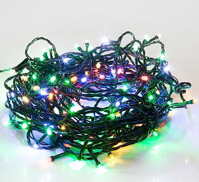 NEON-NIGHT 303-029 Гирлянда Твинкл Лайт 6 м, темно-зеленый ПВХ, 40 LED, цвет мультиколор