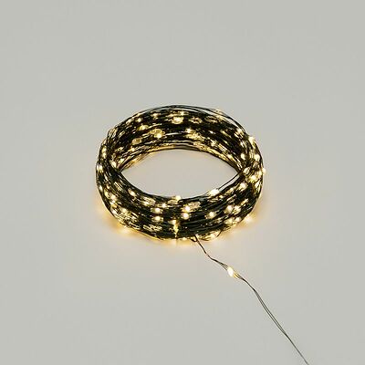 NEON-NIGHT 303-276 Гирлянда светодиодная Роса с контроллером 30м, 300LED, ТЕПЛЫЙ БЕЛЫЙ, IP20, 230В, зеленый провод NEON-NIGHT