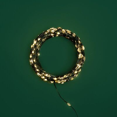 NEON-NIGHT 303-276 Гирлянда светодиодная Роса с контроллером 30м, 300LED, ТЕПЛЫЙ БЕЛЫЙ, IP20, 230В, зеленый провод NEON-NIGHT