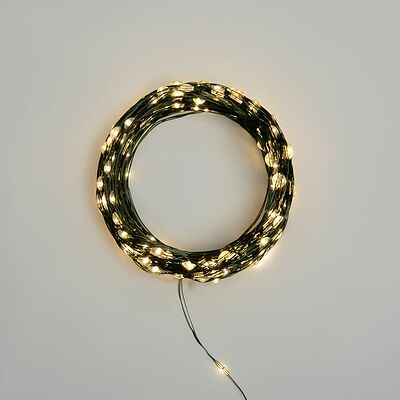 NEON-NIGHT 303-276 Гирлянда светодиодная Роса с контроллером 30м, 300LED, ТЕПЛЫЙ БЕЛЫЙ, IP20, 230В, зеленый провод NEON-NIGHT