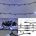 NEON-NIGHT 315-173 Гирлянда светодиодная Нить 20м 200 LED СИНИЙ черный каучук IP67 эффект мерцания соединяется 230В нужен блок 315-000 NEON-NIGHT