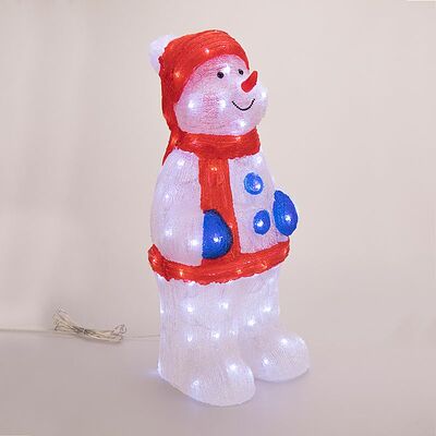 NEON-NIGHT 513-283 Акриловая светодиодная фигура Снеговик в синих варежках 31х25х59 см, IP65, понижающий трансформатор в комплекте NEON-NIGHT