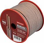 REXANT 01-6206-3 кабель акустический BLUELINE 2×1,5 мм², прозрачный