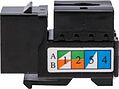 REXANT 02-0255 Модуль Keystone Jack RJ-45(8P8C), UTP неэкранированный, CAT 6, тип 90 градусов, черный REXANT PRO REXANT 02-0255 Модуль Keystone Jack RJ-45(8P8C), UTP неэкранированный, CAT 6, тип 90 градусов, черный REXANT PRO