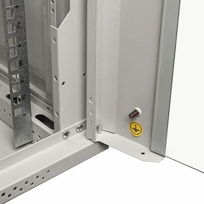 REXANT 04-0964-111 Настенный шкаф 19 quot; 9U 600×450×501 (ШxГxВ), дверь стекло, металлическая задняя стенка, боковые съемные стенки, RAL 7035 REXANT