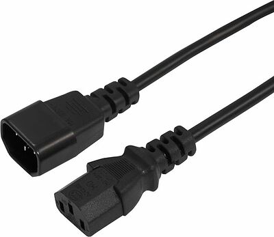 REXANT 04-2724 Шнур сетевой IEC 320 C13 – IEC 320 C14 3x0,75мм², 6А, длина 3м REXANT