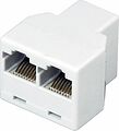 REXANT 06-0112-B Переходник сетевой LAN, гнездо 8Р8С (RJ-45) - 2 гнезда 8Р8С (RJ-45) REXANT 