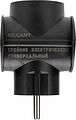 REXANT 11-1083 Тройник электрический универсальный 16А одно гнездо с/з черный REXANT REXANT 11-1083 Тройник электрический универсальный 16А одно гнездо с/з черный REXANT