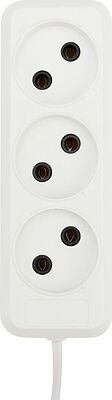 REXANT 11-8732 Удлинитель 3 гнезда, 10м, 2х0,75мм², б/з, белый REXANT