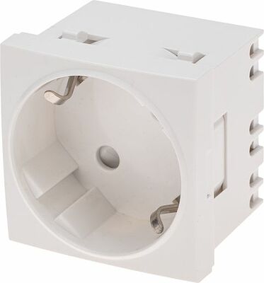 REXANT 11-8977 Розетка электрическая 45x45, CEE 7/4, 2K+3, 16A, белая REXANT