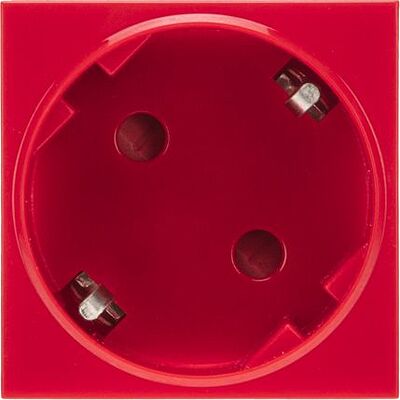 REXANT 11-8978 Розетка электрическая 45x45, CEE 7/4, 2K+3, 16A, красная REXANT