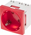 REXANT 11-8978 Розетка электрическая 45x45, CEE 7/4, 2K+3, 16A, красная REXANT