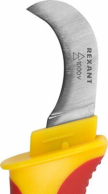 REXANT 12-4937 Нож монтажника, нержавеющая сталь, изогнутое лезвие REXANT