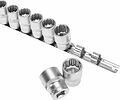 REXANT 12-8304 Набор торцевых головок 1/2, двенадцатигранные, CrV, 10 шт., 10-24мм REXANT
