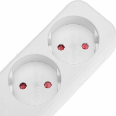 REXANT 13-4006 Удлинитель STANDARD 3 гнезда, 1,5м, 2х1,0мм², б/з, белый REXANT