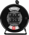 REXANT 13-5011 Удлинитель силовой КГ на катушке 4 гнезда, с/з, 30м, 3х1,5мм², IP44 c защитными крышками, металлическая катушка REXANT